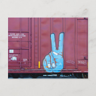 Postal de arte del Boxcar de Paz