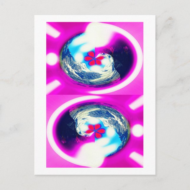 Postal de arte del mundo paralelo (Anverso)