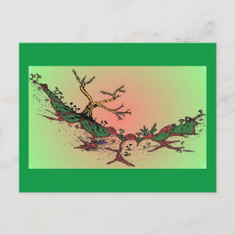 Postal de arte diurno en Magic Valley - Verde, ros