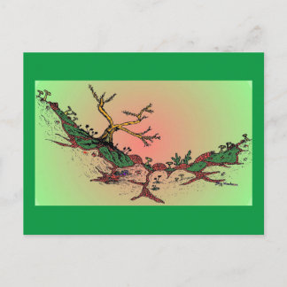 Postal de arte diurno en Magic Valley - Verde, ros