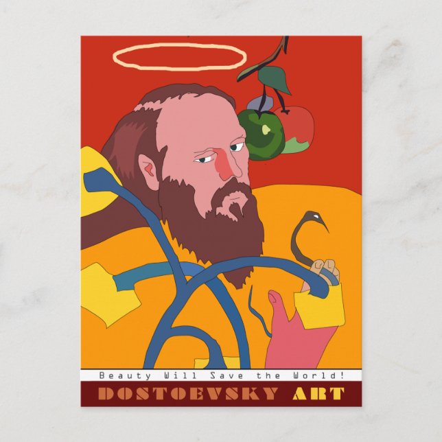 postal de arte Dostoevsky (Anverso)