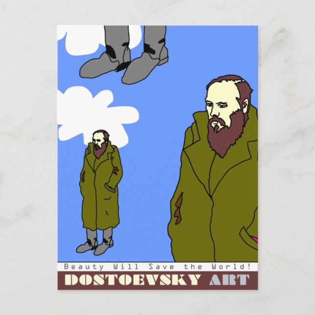 postal de arte Dostoevsky (Anverso)