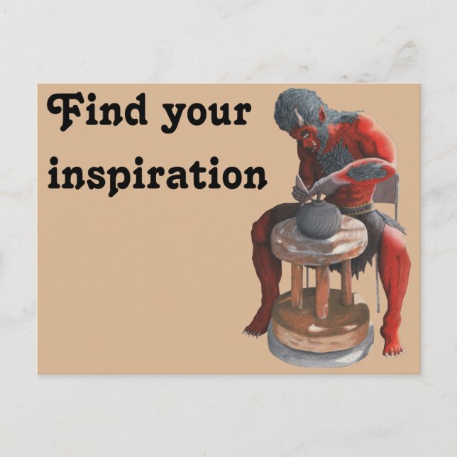 Postal de arte Fantasía de la rueda de la cerámica (Anverso)