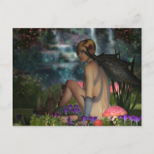 Postal de arte fantasmal - Postal de hadas, fay