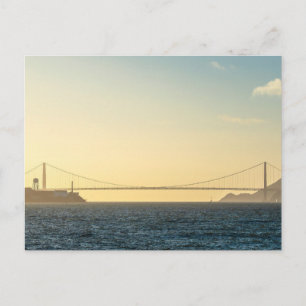 Postal de arte fotográfico del puente costero dora