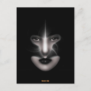 Postal de arte fractal Angel Eyes