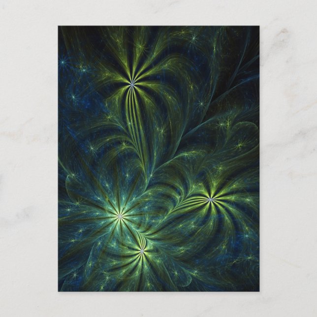 Postal de arte fractal: Maleza (Anverso)