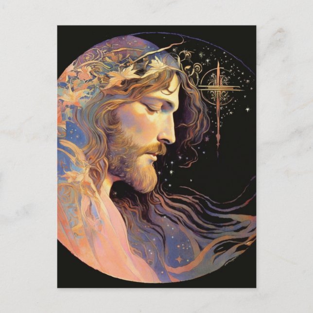 Postal de arte generada por Jesus AI (Anverso)