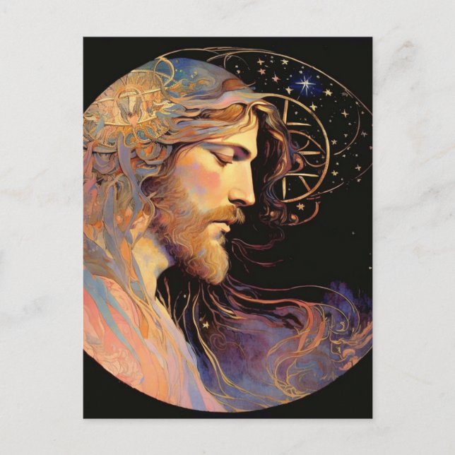 Postal de arte generada por Jesus AI (Anverso)