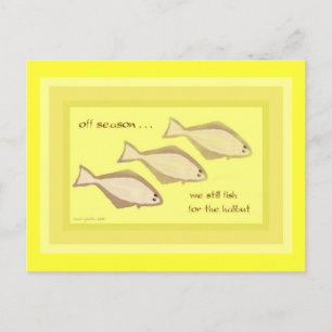 Postal de arte Halibut Haiku - Postal colectiva