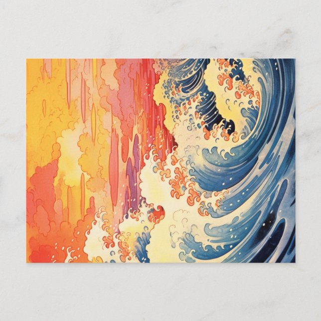 Postal de arte japonés vintage (Anverso)