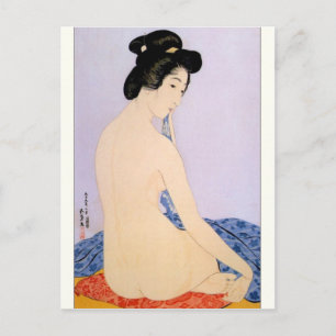Postal de arte japonés vintage