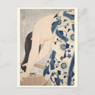 Postal de arte japonés vintage