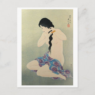 Postal de arte japonés vintage