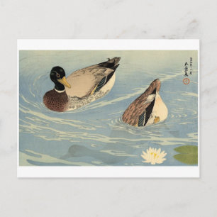 Postal de arte japonés vintage