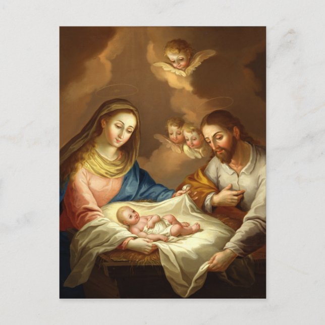 Postal de arte "La Natividad" (Anverso)