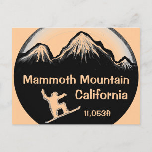 Postal de arte Mammoth Mountain California