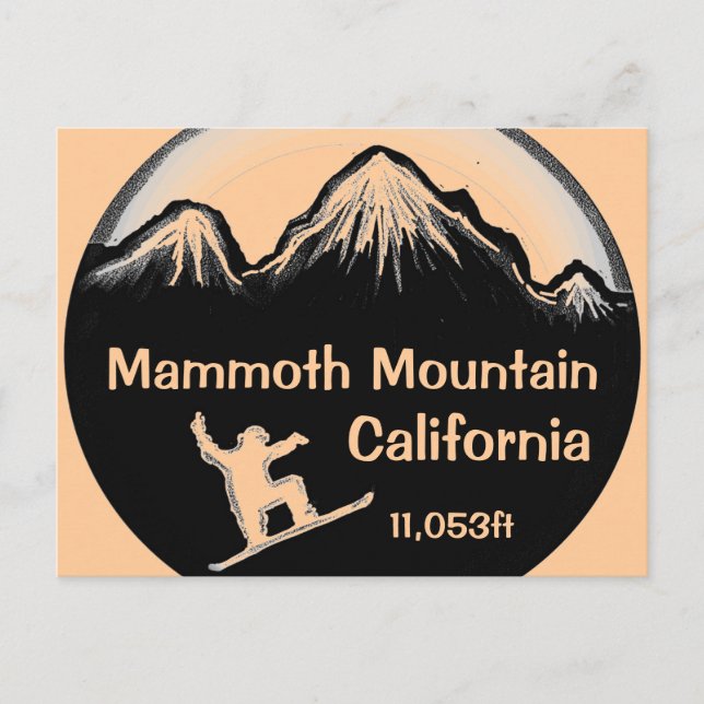 Postal de arte Mammoth Mountain California (Anverso)