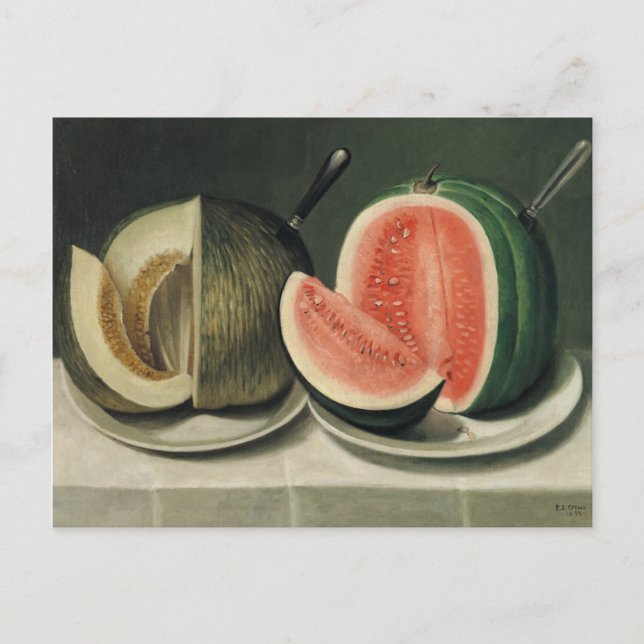 Postal de arte "Melons" (Anverso)