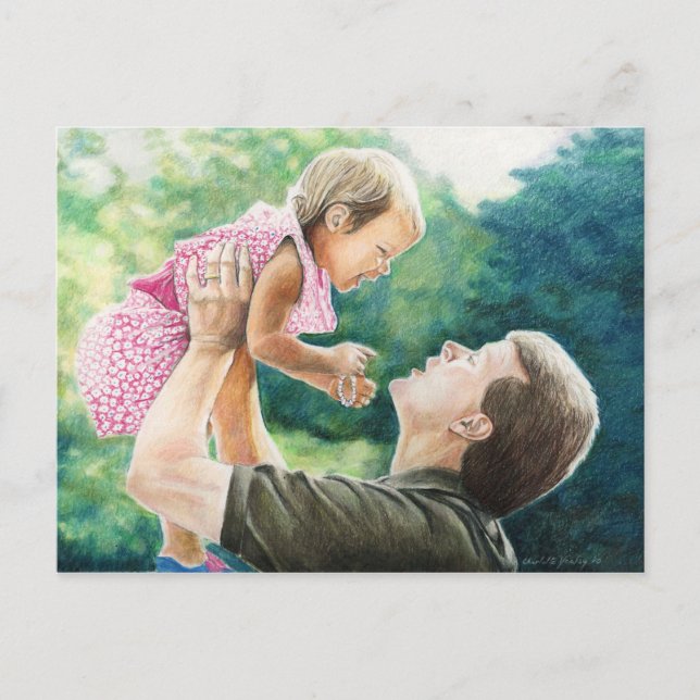 Postal de arte original "Lift Me Up" (Anverso)