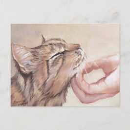 Postal de arte para gatos Chin Scratch