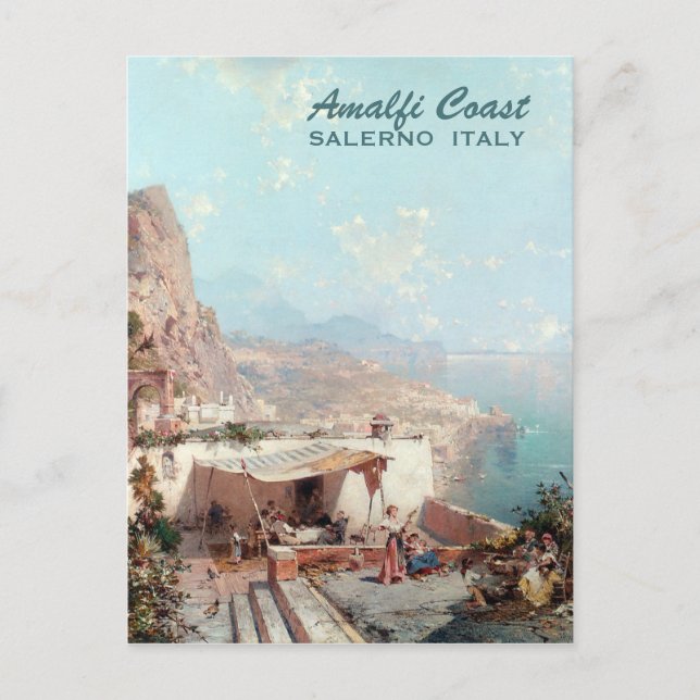 Postal de arte personalizado Amalfi de Unterberger (Anverso)