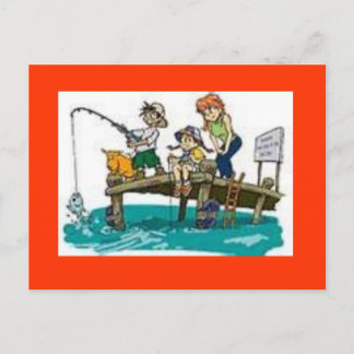 postal de arte personalizado de pesca