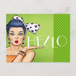 Postal de arte pop 3 en blanco atrás