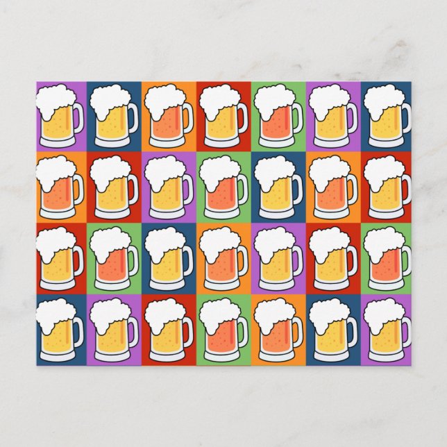 postal de arte pop de BEER (Anverso)