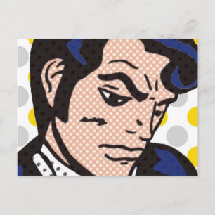 Postal de arte pop de rock and Roll Man