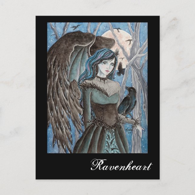 Postal de arte Ravenheart Fantasy (Anverso)