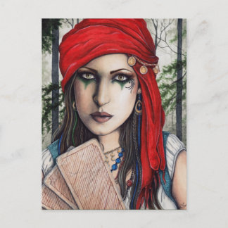 Postal de arte tarot de Fortune Teller