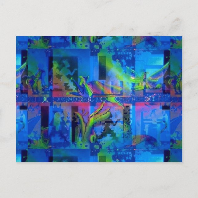 Postal de arte UV "Blue Temple" (Anverso)
