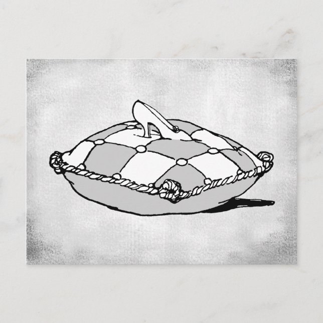 Postal de arte ventilado Cinderella Slipper (Anverso)