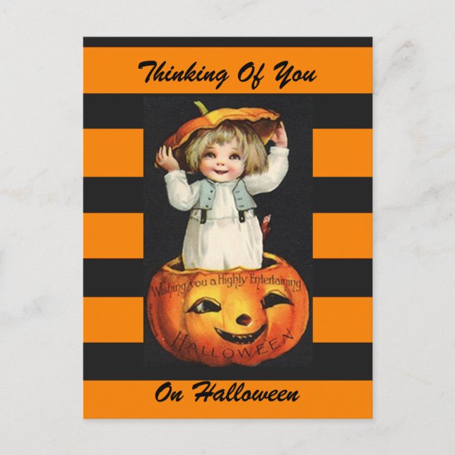 Postal de arte vintage de Halloween (Anverso)