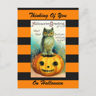 Postal de arte vintage de Halloween