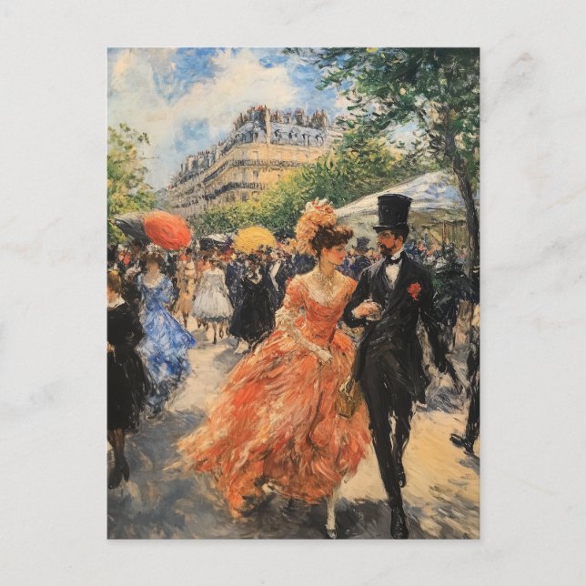 Postal de arte vintage de Renoir (Anverso)