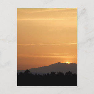 Postal de atardecer naranja
