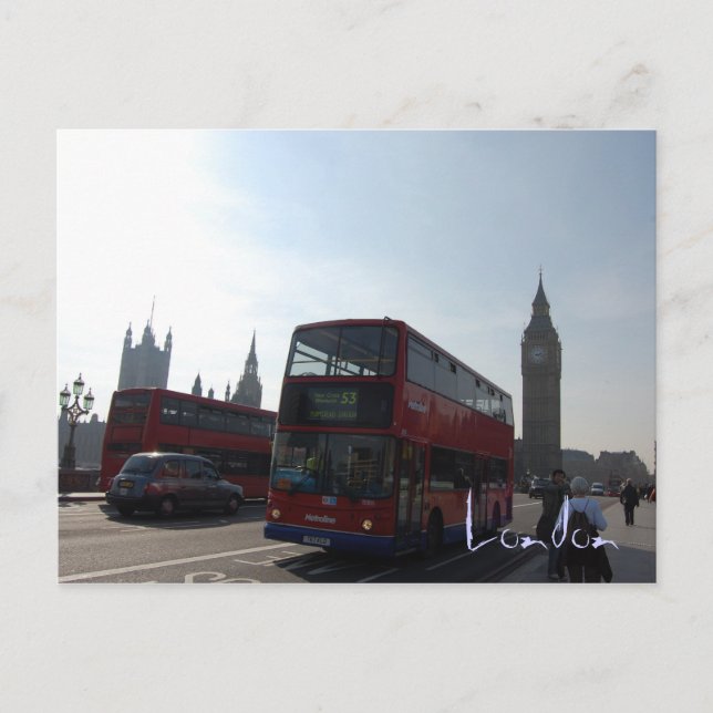Postal de autobús de Londres (Anverso)