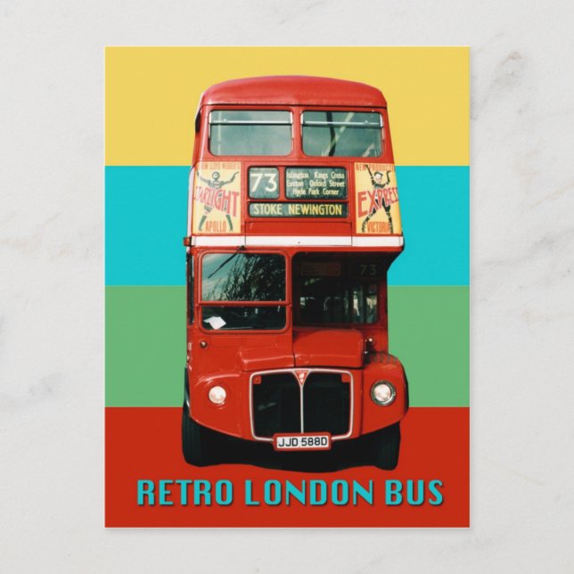 Postal de autobús de Londres retro (Anverso)
