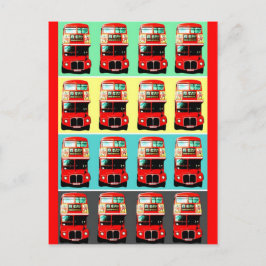 Postal de autobús de Londres retro -3