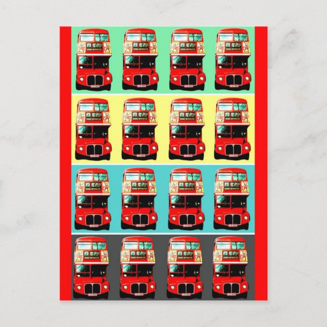 Postal de autobús de Londres retro -3 (Anverso)