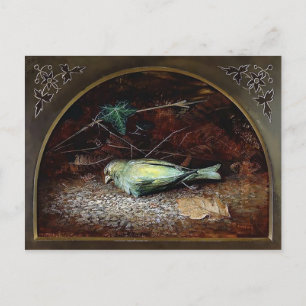 Postal de ave muerta victoriana vintage