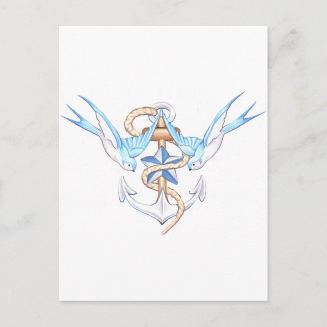 postal de aves (Anverso)