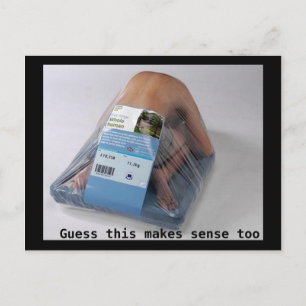 postal de aves de corral humanas