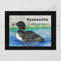 Postal de aves del Estado del Lote Común Minnesota