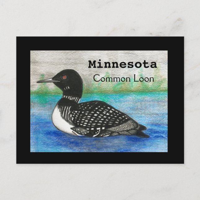 Postal de aves del Estado del Lote Común Minnesota (Anverso)