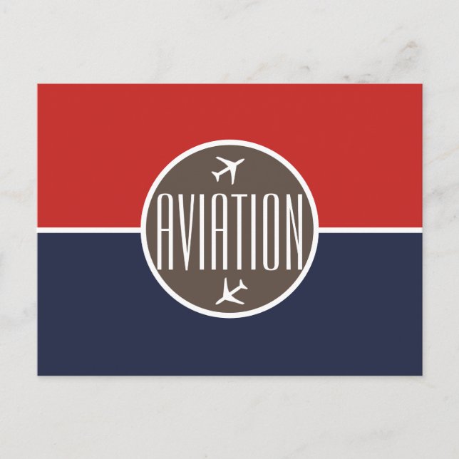 Postal de aviación del piloto del avión blanco fun (Anverso)