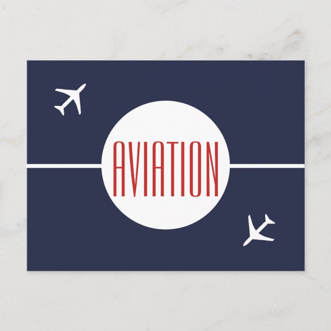 Postal de aviación del piloto del avión blanco fun (Anverso)