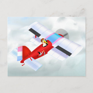 Postal de avión de tormenta